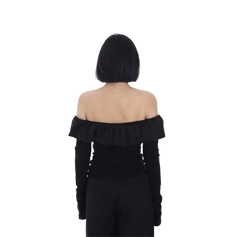 Ruffle Off-Shoulder Flare-Layer Long Sleeve Top 5 Ruffle Off-Shoulder Flare-Layer Long Sleeve Top - Image 5