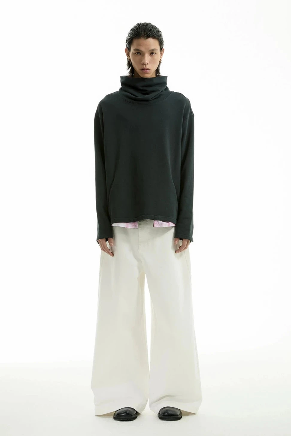 Slim Drop Shoulder Funnel-Neck Sweatshirt 6 Slim Drop Shoulder Funnel-Neck Sweatshirt - Image 6