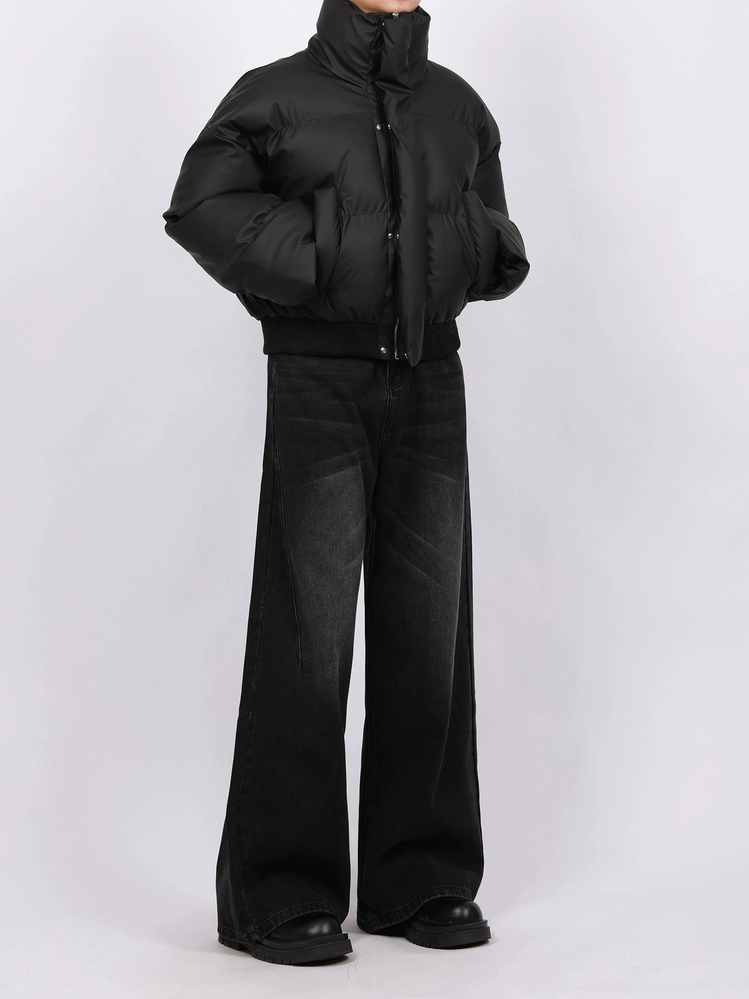 Vintage Washed Wide Leg Denim Pants 12 Vintage Washed Wide Leg Denim Pants - Image 12