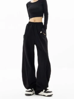 High-Waisted Wide-Leg Paneled Joggers 19 High-Waisted Wide-Leg Paneled Joggers -Modern Wear Shop 00e92a1b5d4d2f8c0bce0469a0b504dc