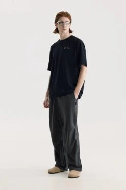 Pleated Tapered Joggers With Back Flap Pocket -Modern Wear Shop 00ed0d8f26f9bd0ac64b30c5f6247cd6