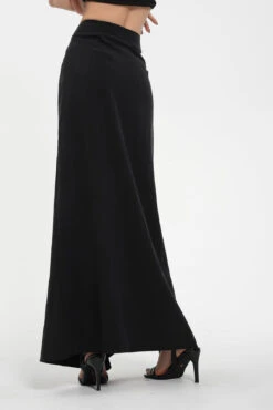 High Waist Ruffled Maxi Skirt With Floral Detail And Side Slit -Modern Wear Shop 00fc55df994cdb232b16ec3fc75290ff