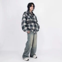 Plaid Button Jacket With Zip Pockets 10 Plaid Button Jacket With Zip Pockets -Modern Wear Shop 01f65d4170f32ab9d5669b813d5cfbf9