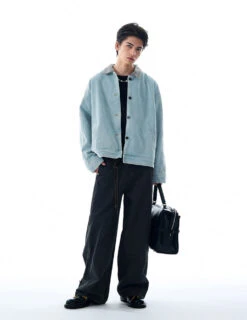 Contrast Corduroy Collar Denim Button Jacket 28 Contrast Corduroy Collar Denim Button Jacket -Modern Wear Shop 0205d4bcd0f8c25c75c4aee8a22764b0