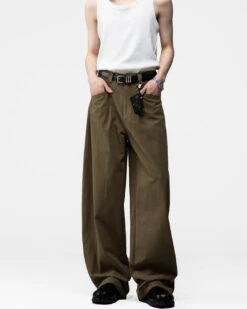 Wide Leg Utility Trousers With Belt Loop -Modern Wear Shop 028181e813ab788fa058599b20b31d95