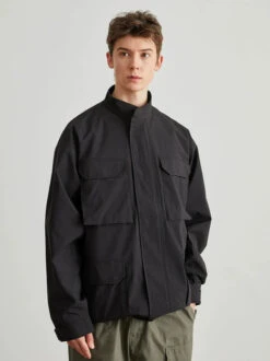 Utility Jacket With Stand Collar And Patch Pockets 19 Utility Jacket With Stand Collar And Patch Pockets -Modern Wear Shop 02d4a66531272839f4c57ad1c1c7020c