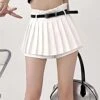 Pleated Skort Mini Skirt