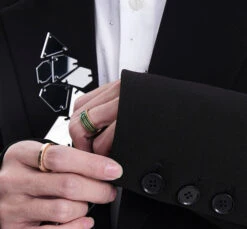 Structured Single Breasted Blazer With Abstract Shard Patch Detail -Modern Wear Shop 038eb66a70a7abc6a11db8564eaca375