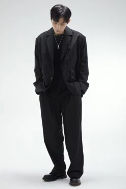 Oversized Single Breasted Blazer With Tassel Zip Details -Modern Wear Shop 04f4153c86108f5e6d39d0a04352c3ba