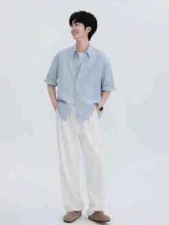 Short Sleeve Lightweight Button-Up Shirt With Chest Pocket 7 Short Sleeve Lightweight Button-Up Shirt With Chest Pocket -Modern Wear Shop 050516c8ddb1f943443d62c30a467814