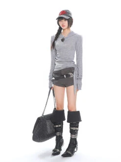 Cross Print Long Sleeve Slim Hoodie Top -Modern Wear Shop 0522ee7dba5b3662d594b7d9e1bfcb4a