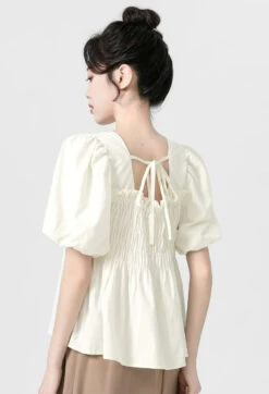 Puff Sleeve Shirred Blouse 15 Puff Sleeve Shirred Blouse -Modern Wear Shop 0545eb05abd432ea68c3ea286e2ddc33