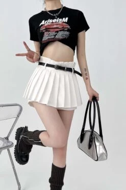 Pleated Skort Mini Skirt -Modern Wear Shop 0595fd68c0ade7b79f95be9104169032