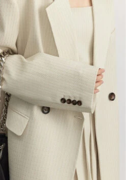 Pinstripe Texture Oversized Blazer And Pleated Dress Set -Modern Wear Shop 05b3f646d0c1ead2bfff818ea42ed0fa