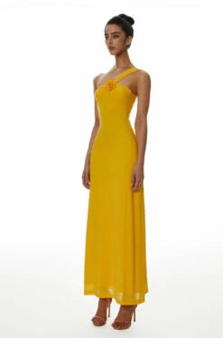 One-Shoulder Maxi Dress With Floral Strap Detail -Modern Wear Shop 05e2fb4d31197fbfe8795cf499f37aac
