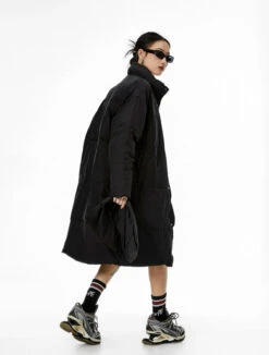 Oversized Stand Collar Puffer Coat With Scarf -Modern Wear Shop 0656c388e1d1c64932dfb4680905a3bc