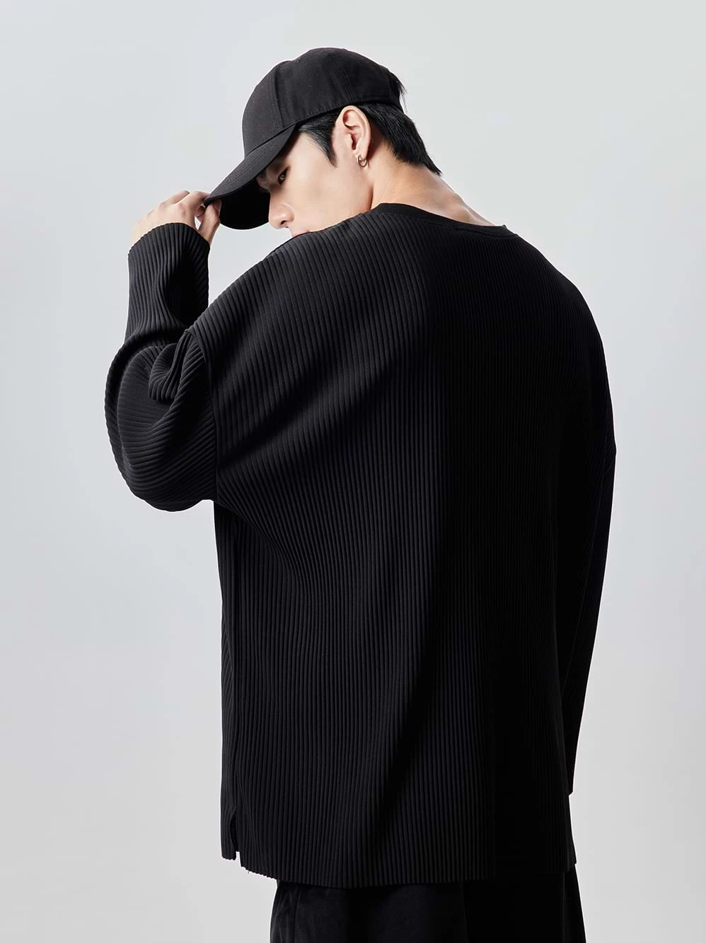 Oversized Ribbed Long Sleeve Shirt 10 Oversized Ribbed Long Sleeve Shirt - Image 10