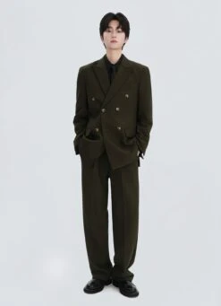 Double-Breasted Oversized Textured Blazer With Peak Lapel -Modern Wear Shop 075239f96084c3bc88ebf26f2098bb7b topaz enhance 2x