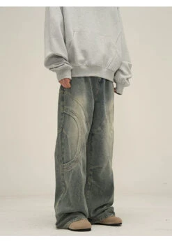 Vintage Sand Wash Wide-Leg Jeans With Stitch Detail 19 Vintage Sand Wash Wide-Leg Jeans With Stitch Detail -Modern Wear Shop 07880b518a0489b9bcd36f67c09bedd9