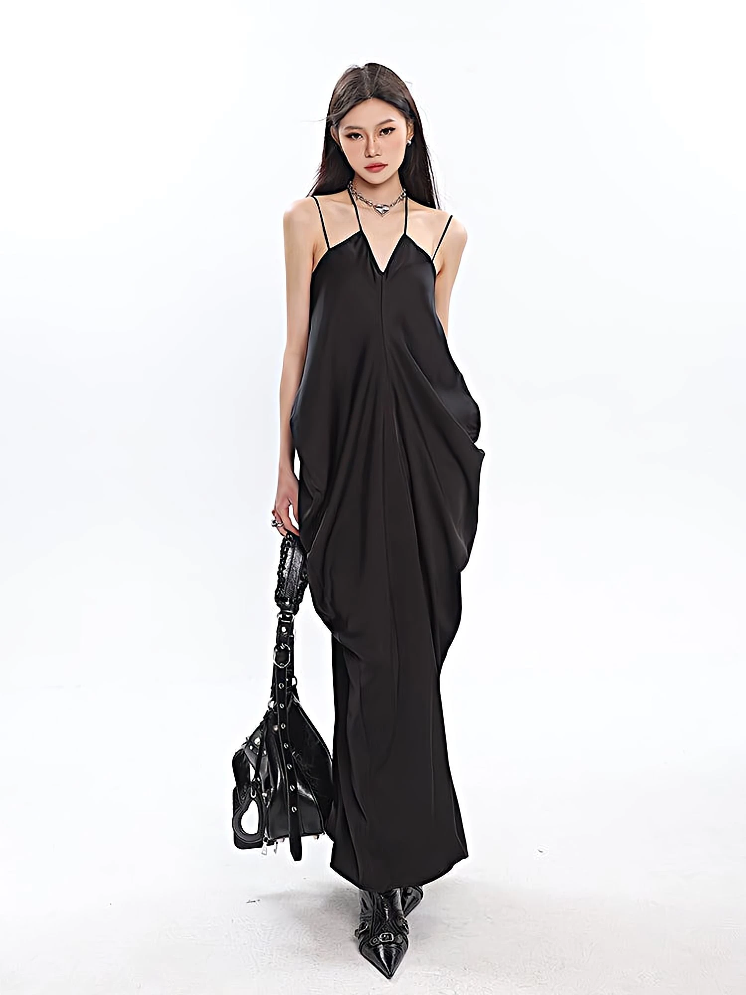 Spaghetti Strap Ruched Maxi Dress 11 Spaghetti Strap Ruched Maxi Dress - Image 11