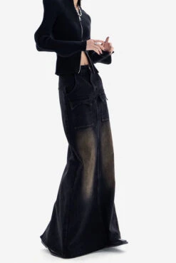 Sandblast Maxi Denim Skirt 10 Sandblast Maxi Denim Skirt -Modern Wear Shop 089948c48927295da7b853ec2ecea435