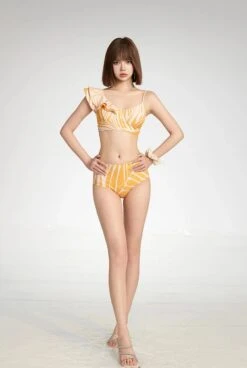 Abstract Print Two-Piece Swimsuit With Sarong -Modern Wear Shop 092ada7cc5db4a3493b54196a737e68d