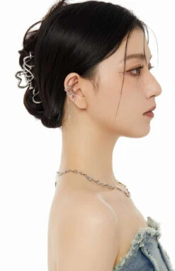 Flower Ear Cuff With Link Chain -Modern Wear Shop 096b462da82dba6d5967f6adf19f70c0