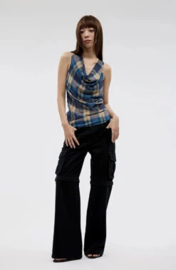 Plaid Cowl Neck Sleeveless Top -Modern Wear Shop 0981cf7572bef15312932ebb1d411387 1