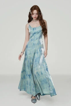 Iridescent Tie-Dye Spaghetti Strap Flared Maxi Dress 11 Iridescent Tie-Dye Spaghetti Strap Flared Maxi Dress -Modern Wear Shop 09b211008ce784145ddbd08982bc7a9b