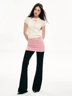 Two-Tone Waistband Stretchable Flared Sweatpants -Modern Wear Shop 09d32033b4490c9cfd586b35a3fca62f