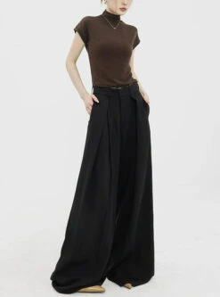 Wide Leg Criss-Cross Pleated Palazzo Trousers 35 Wide Leg Criss-Cross Pleated Palazzo Trousers -Modern Wear Shop 0a1b4684caef78e059f244f065731718