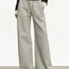 Wide-Leg Semi-Flare Sweatpant Joggers