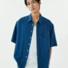 Collared Linen-Blend Button-Up Shirt
