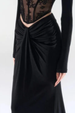 Slim Ruched Serpentina Maxi Skirt -Modern Wear Shop 0a5a2719c747a6c75e273d7f4158255b