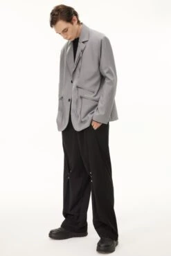 Oversized Single Breasted Blazer With Tassel Zip Details -Modern Wear Shop 0abcb5be7c7ff389d46da6ce8d7f2f0f