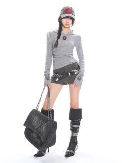 Cross Print Long Sleeve Slim Hoodie Top -Modern Wear Shop 0ad9aaec9ce13b6a50168a5d3325d488