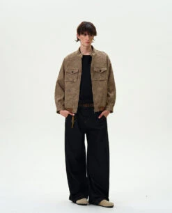 Houndstooth Pattern Zip Jacket With Chest Pockets -Modern Wear Shop 0af42d9c2db969ee05028f96d466bdc8