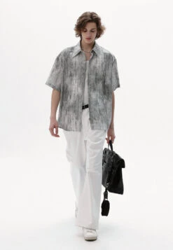 Abstract Ink Texture Short Sleeve Button Shirt -Modern Wear Shop 0b2ca50ff7428fe09b949d3ee7621b44