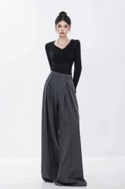 High Waist Wide Leg Multi-Pleated Trousers 24 High Waist Wide Leg Multi-Pleated Trousers -Modern Wear Shop 0b4969f2404eb105f6a61e0b7201f866