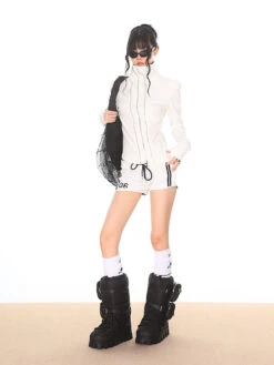 Slim Asymmetric Multi Zip Mock Neck Jacket -Modern Wear Shop 0b959bb3735e3096c54394df066ea33b