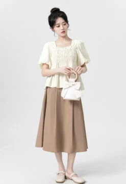 Puff Sleeve Shirred Blouse 18 Puff Sleeve Shirred Blouse -Modern Wear Shop 0bc5f2f0bfb3238609c08ebec6d7e723