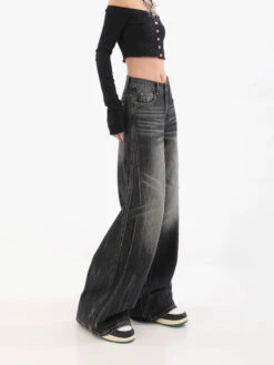 Wide-Leg Denim Vintage Wash Jeans -Modern Wear Shop 0be53aa01c7d6ae772272ba6e0bd0b4f