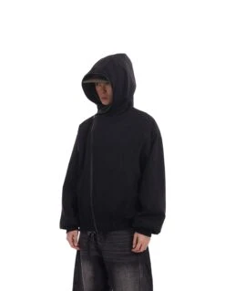 Oversized Asymmetric Zip-Through Hoodie Jacket -Modern Wear Shop 0c36247884d3d8d5fed38cd2be536c49