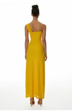 One-Shoulder Maxi Dress With Floral Strap Detail -Modern Wear Shop 0c3738d63445eeb650818528c1b92714