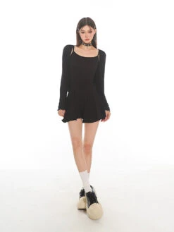 Sleeveless Crop Top And Pleated Shorts With Cardigan Tee Three-Piece Set -Modern Wear Shop 0c98f28d7e9fe88536826d64ef2f6e0e b21bb3e0 9e04 484f b784 f9320e032788