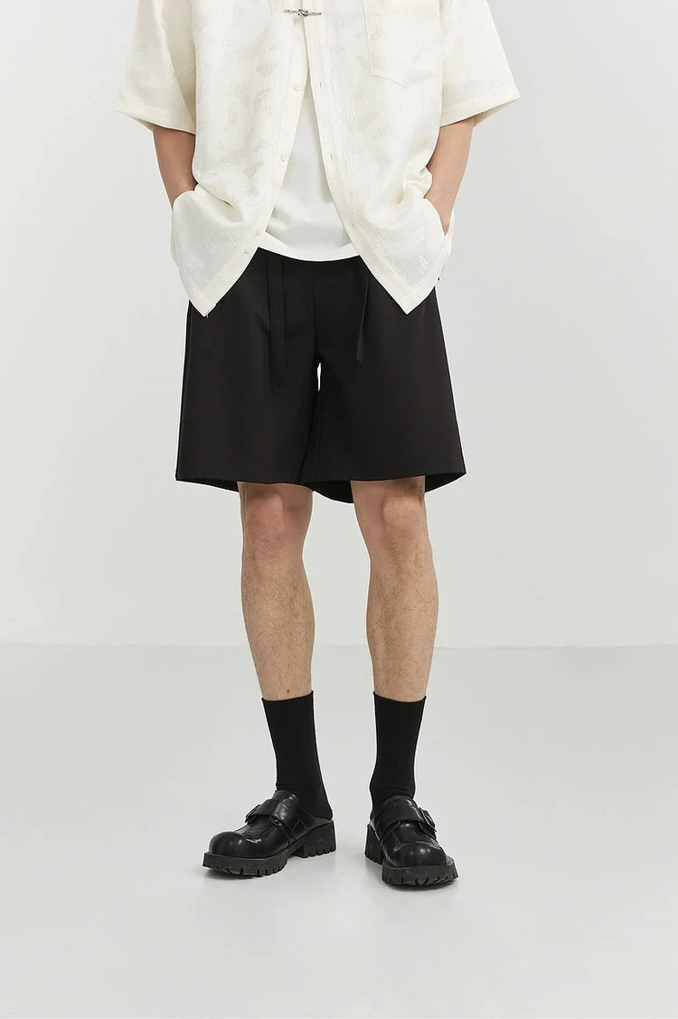 Pleated Drawstring-Belted Shorts 10 Pleated Drawstring-Belted Shorts - Image 10