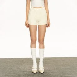 Cable Knit Elastic Waistband Shorts 9 Cable Knit Elastic Waistband Shorts -Modern Wear Shop 0cf58201b6240623eee3f1240892d75d
