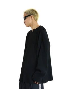 Oversized Ribbed V-Neck Pullover Long Sleeve Tee 12 Oversized Ribbed V-Neck Pullover Long Sleeve Tee -Modern Wear Shop 0cf6f0242c9e3c098e652399cee05b9c