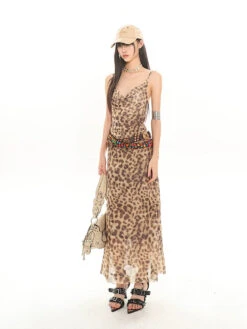 Leopard Print Sheer Maxi Dress -Modern Wear Shop 0dd642fe5c11d0467abd6cf926334225
