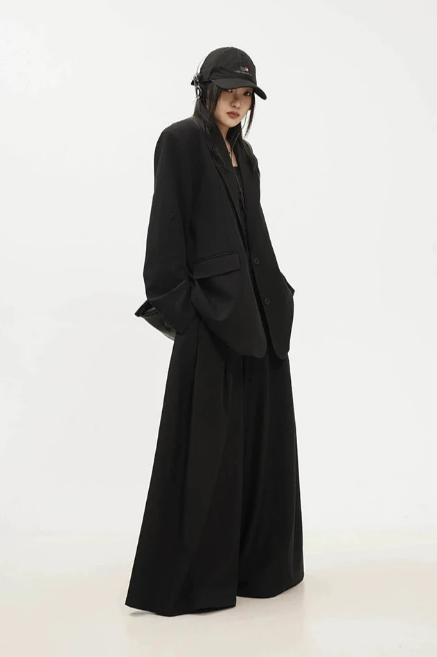 Oversized Single Breasted Blazer With Pocket Detail 9 Oversized Single Breasted Blazer With Pocket Detail - Image 9